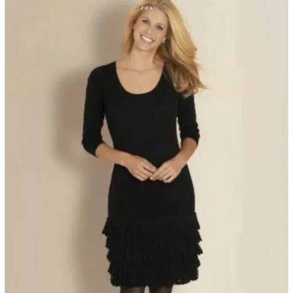SOFT SURROUNDINGS Theodora Sweater Dress Black